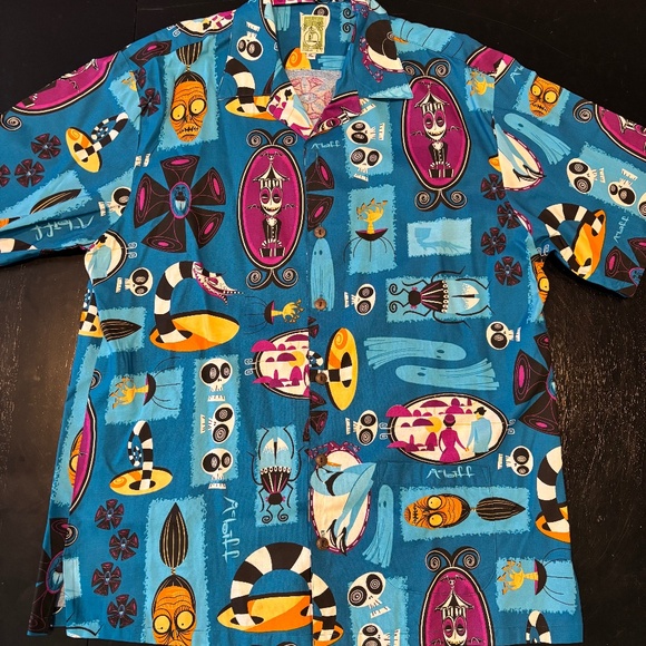 Rare McBiff Beetlejuice Inspired Tiki Men’s Aloha Shirt Size XL - Picture 1 of 6